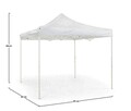 Pavilion pentru gradina Pandora Gazebo, Bizzotto, 291 x 431 x 290 cm, pliabil, otel/poliester Oxford 420D, alb