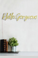 Decoratiune luminoasa LED, Hello Gorgeous, Benzi flexibile de neon, DC 12 V, Galben