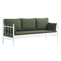 Canapea de gradina cu 3 locuri, Heaven, Lalas, 210x92x76 cm, Alb/Verde