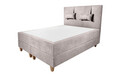 Pat matrimonial, Stockholm, Classic E, 180x200 cm, saltea tip Pocket, topper memory, Taupe