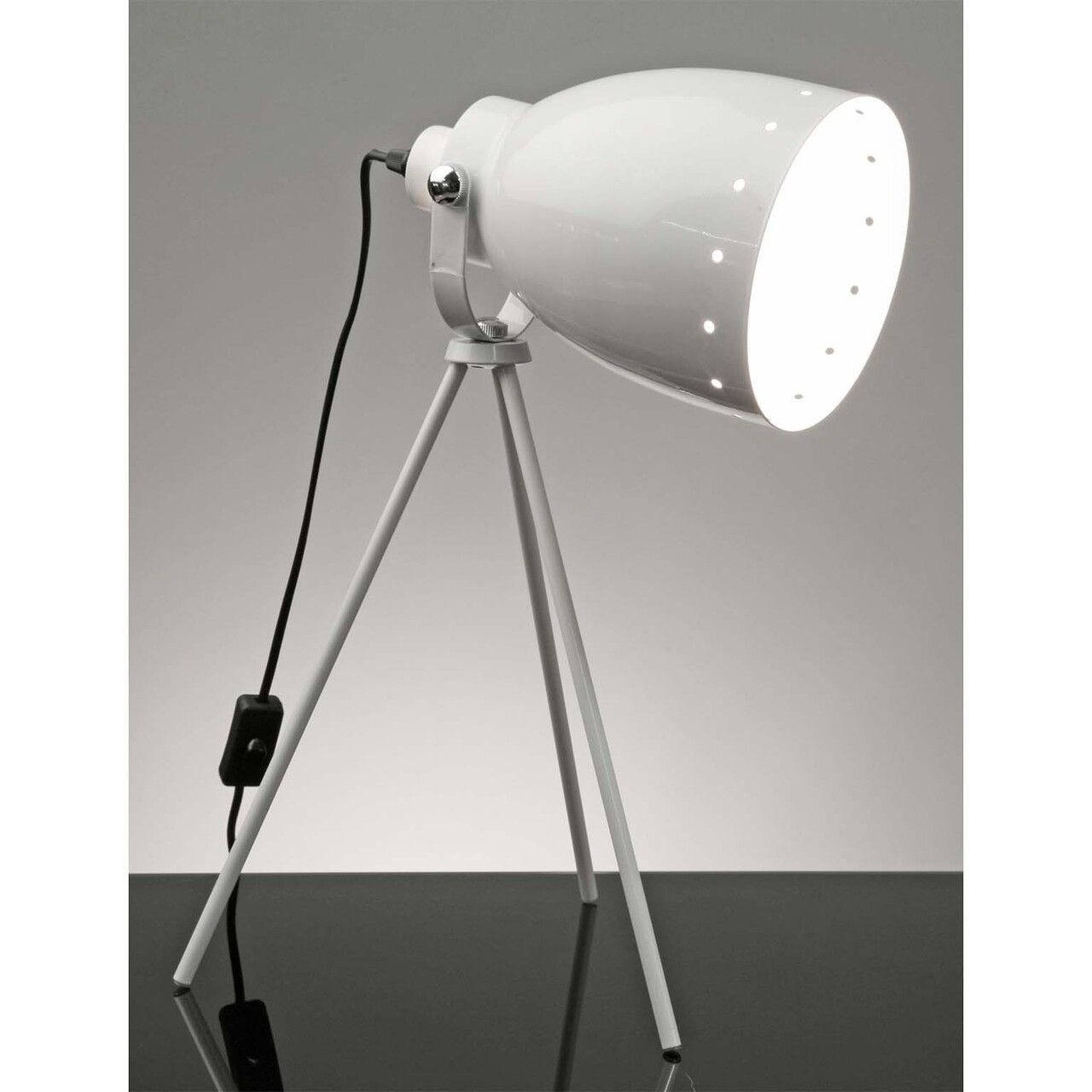 Lampa De Masa Spot, Versa, 27 X 27 X 49 Cm, Metal, Alb