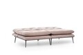 Canapea extensibila Martin Sofabed, Futon, 3 locuri, 180x130 cm, metal, mink