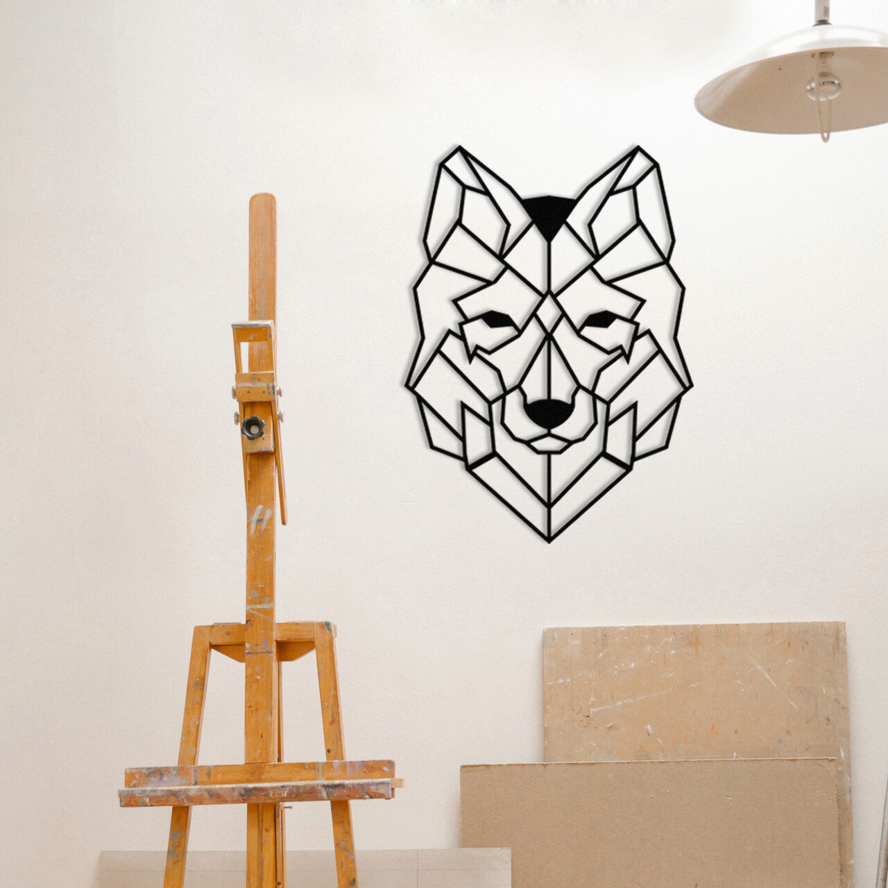 Decoratiune de perete, Wolf2 Metal Decor, metal, 41 x 57 cm, negru - 1 | YEO