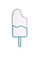 Decoratiune luminoasa LED, Ice Cream, Benzi flexibile de neon, DC 12 V, Alb/Albastru