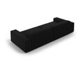 Canapea 3 locuri, Jodie, Micadoni Home, BL, 204x102x70 cm, catifea, negru