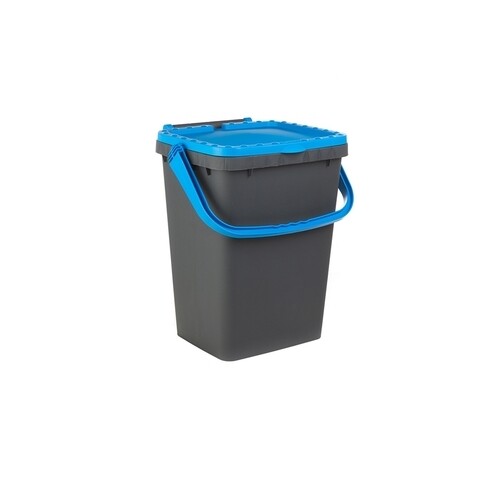 Cos de gunoi ECO PLUS stivuibil, colectare selectiva, plastic, 50 L, albastru