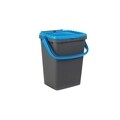 Cos de gunoi ECO PLUS stivuibil, colectare selectiva, plastic, 50 L, albastru