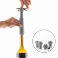 Pompa manuala pentru vidare sticle de vin si 4 dopuri, Vacuum Winuum, InnovaGoods, gri