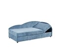 Canapea divan, Laura Denim, 75 x 95 x 201 cm, albastru denim