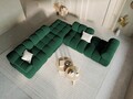 Modul canapea stanga 1 loc, Bellis, Micadoni Home, BL, 94x94x63 cm, catifea, verde bottle