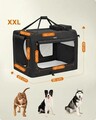 Geanta de transport pentru animale de companie XXL, Feandrea, max 32 kg, 91x63x63 cm, tesatura Oxford/otel, negru