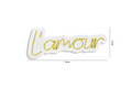 Decoratiune luminoasa LED, L'amour, Benzi flexibile de neon, DC 12 V, Galben