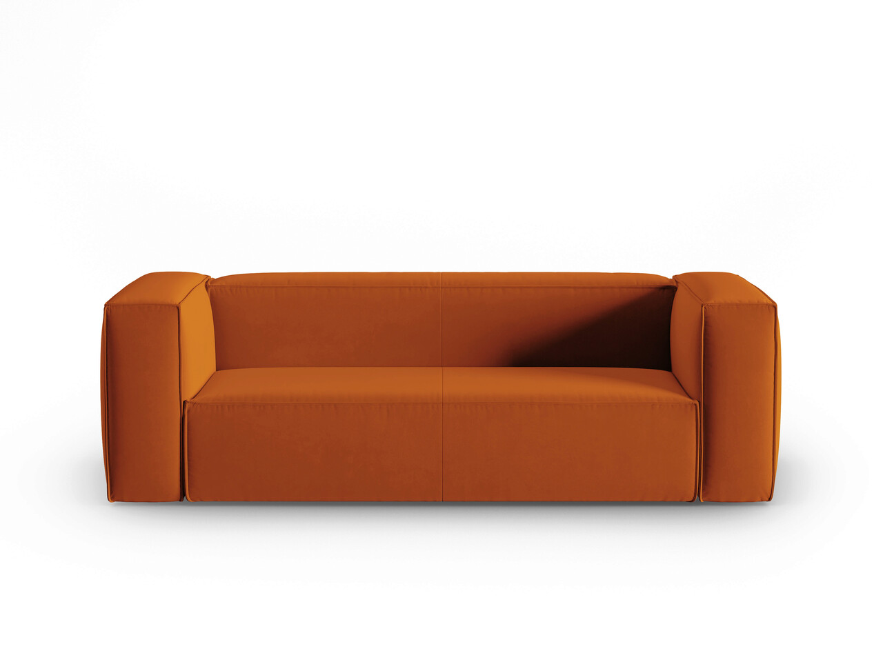 Canapea 3 locuri, Mackay, Cosmopolitan Design, 200x94x73 cm, catifea, teracota