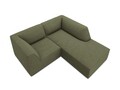 Coltar dreapta 3 locuri, Ruby, Micadoni Home, BL, 186x180x69 cm, velur, verde