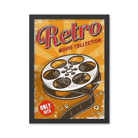 Tablou decorativ, Retro Movie Collection (55 x 75), MDF , Polistiren, Multicolor