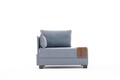 Fotoliu Fly Armchair Left, Balcab Home, 100x80x75 cm, lemn, albastru deschis