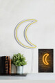 Decoratiune luminoasa LED, Crescent, Benzi flexibile de neon, DC 12 V, Galben