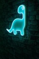 Decoratiune luminoasa LED, Dino the Dinosaur,  Benzi flexibile de neon, DC 12 V, Albastru