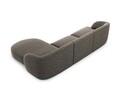 Coltar dreapta 4 locuri, Miley, Micadoni Home, BL, 259x155x74 cm, poliester chenille, gri