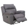 Fotoliu cu recliner manual, Morrison, L.105 l.90 H.104, stofa, gri