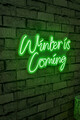 Decoratiune luminoasa LED, Winter is Coming, Benzi flexibile de neon, DC 12 V, Verde