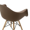 Scaun Julia Armchair, Pakoworld, 62x60x78.5 cm, lemn de fag/polipropilena, mocha