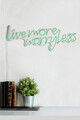 Decoratiune luminoasa LED, Live More Worry Less, Benzi flexibile de neon, DC 12 V, Verde