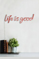 Decoratiune luminoasa LED, Life Is Good, Benzi flexibile de neon, DC 12 V, Rosu