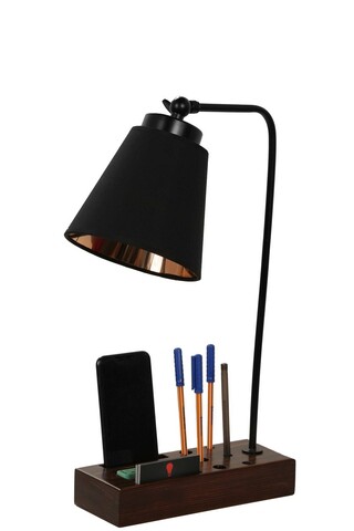 Lampa de masa, Luin, 534LUN3813, Lemn, Maro