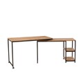 Birou multifunctional Bera, Vella, 125x54.5x79 cm, PAL, natural/negru