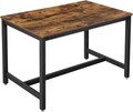 Masa dining Vasagle, Alinru, 120 x 75 x 75 cm, PAL/otel, maro rustic/negru