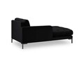 Sezlong living stanga 1 loc, Mamaia, Micadoni Home, BL, 185x102x75 cm, catifea, negru