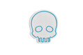 Decoratiune luminoasa LED, Skull, Benzi flexibile de neon, DC 12 V, Albastru