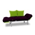 Canapea extensibila Gauge Concept, Damson Green, 2 locuri, 190x70 cm, fier/poliester