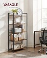 Corp biblioteca, Vasagle, 66 x 30 x 153 cm, PAL/otel, maro rustic