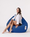 Fotoliu puf, Bean Bag, Ferndale Premium XXL, 115 x 130 cm, poliester impermeabil, albastru