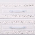 Noptiera cu 2 sertare, Sofia, Creaciones Meng, 37x26.5x69.5 cm, lemn de pin/MDF, alb