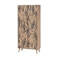 Dulap pentru haine, Vella, City Daisy, 80 x 190 x 45 cm, pal melaminat, multicolor