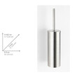 Perie pentru toaleta cu suport Orea, Wenko, 9x40.5 cm, inox/polipropilena, argintiu mat