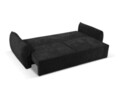 Canapea extensibila 3 locuri, Kaelle, Micadoni Home, BL, 244x97x91 cm, poliester chenille, negru