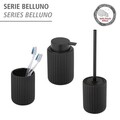 Perie pentru toaleta, Wenko, Belluno, 11.5 x 11.5 x 42 cm, ceramica/inox, negru