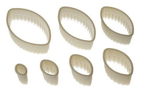 Set 7 forme pentru biscuiti Irregular Boat, Silikomart, 3x2  cm - 12 x 7.5 cm, nailon