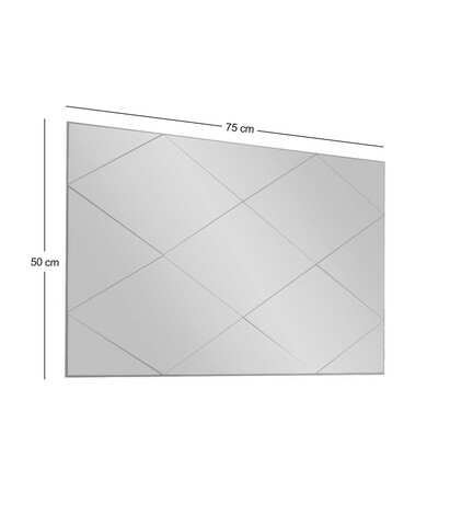 Oglinda decorativa, Siam, Vocal, 50x75x2.2 cm, MDF , Alb