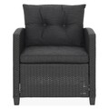 Set mobilier pentru gradina, Touloh, 4 piese, negru