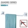 Suport pentru prosoape, Wenko, Uno Quadro Vacuum-Loc®, 60.5 x 6 x 5 cm, inox/plastic