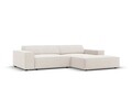 Coltar modular dreapta 3 locuri, Jodie, Micadoni Home, BL, 224x166x70 cm, poliester, bej deschis