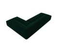 Coltar dreapta 4 locuri, Ruby, Micadoni Home, BL, fara cotiera, 273x180x69 cm, catifea, verde bottle