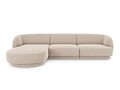 Coltar stanga 4 locuri, Miley, Micadoni Home, BL, 259x155x74 cm, poliester chenille, bej