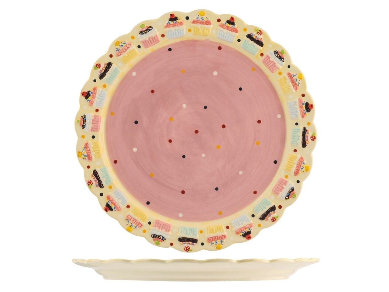 Platou Torta, HO-ME, 34.5 cm, ceramica