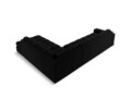 Coltar dreapta 5 locuri, Justin, Micadoni Home, BL, 236x199x72 cm, catifea, negru